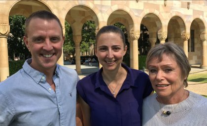 UQ's Optical Physics in Neuroscience team - Associate Professor Ethan Scott, Dr Itia Favre-Bulle and Professor Halina Rubinsztein-Dunlop UQ's Optical Physics in Neuroscience team - Associate Professor Ethan Scott, Dr Itia Favre-Bulle and Professor Halina Rubinsztein-Dunlop